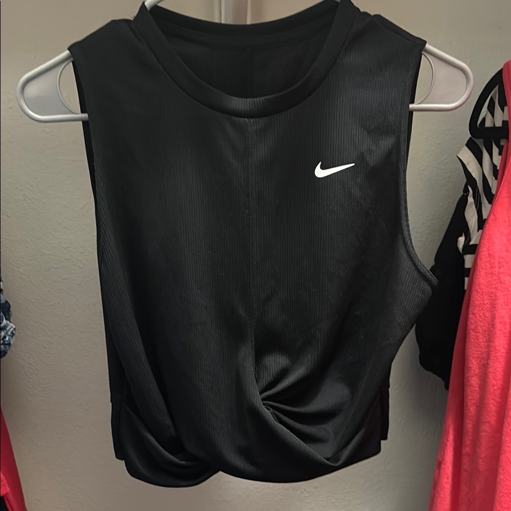 Nike Black Muscle Tee Crop top